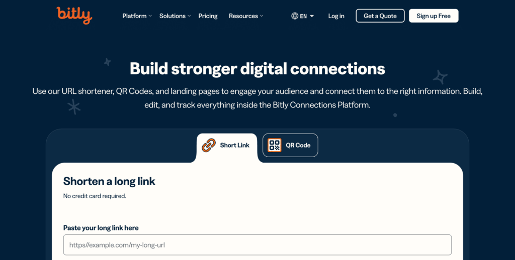 bitlyのスクリーンショット